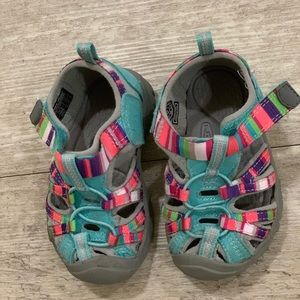 Keen teal baby sandals